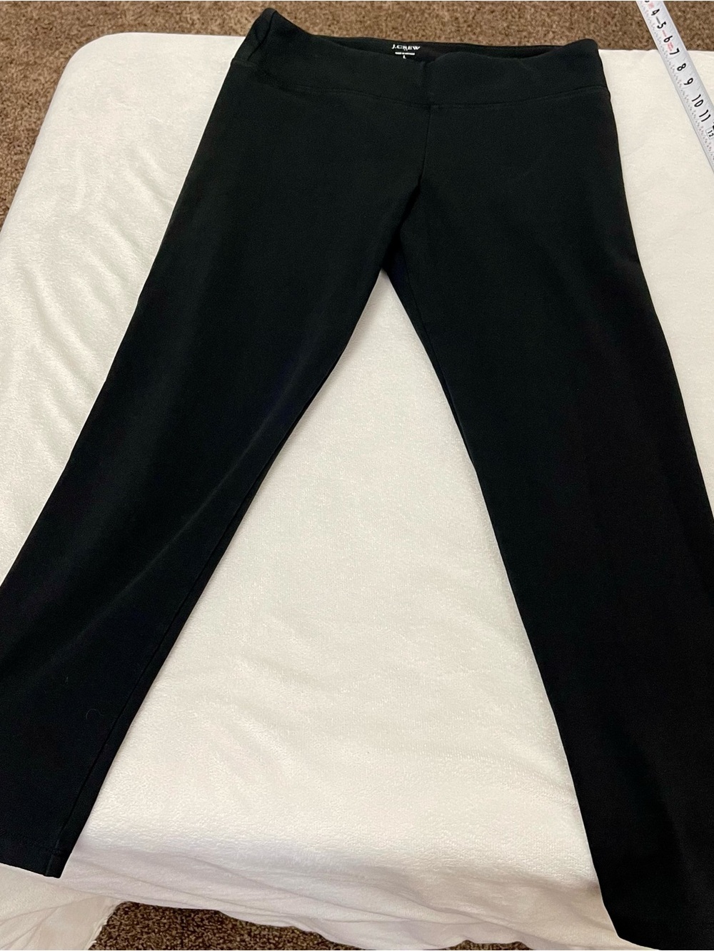 J, Crew Factory leggings Black, cotton rich, size L